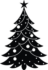 a beautifully decorated christmas tree with ornam.eps