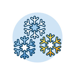 Snowflake icon clean and modern vector illustration