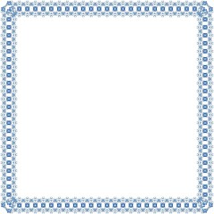 Simple Square Frame with White Background, Border Frame and Unique Photo Frame, Blue Square Frame