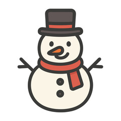 Snowman vector cartoon 