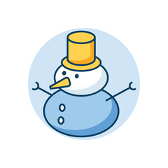 Snowman icon clean and modern vector illustration