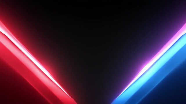 Neon light loop with glowing red and blue lines creating futuristic hud effect symbolizing advanced technology vibrant energy dynamic abstract background beams forming modern technology dynamic