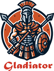 Romans gladiator clipart ogo vector .
