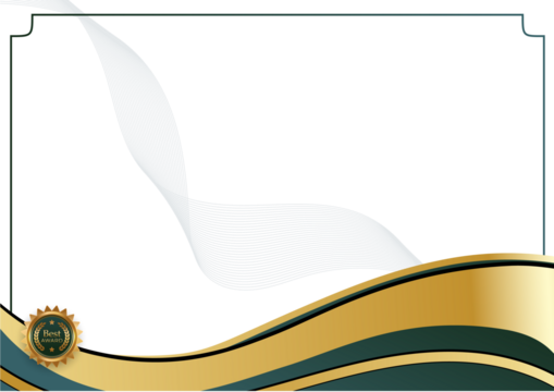 Elegant certificate design with gold accents and a decorative border for achievements.