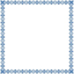 Simple Square Frame with White Background, Border Frame and Unique Photo Frame, Blue Color Unique Square Frame