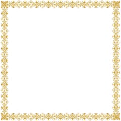 Simple Square Frame with White Background, Border Frame and Unique Photo Frame, Sharp Golden Color Unique Square Frame