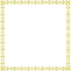 Simple Square Frame with White Background, Border Frame and Unique Photo Frame, Golden Color Square Unique Frame
