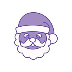 Santa icon clean and modern vector illustration