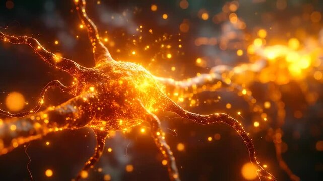 Fiery Neuron Network - A Microscopic Exploration of Neural Connections.
