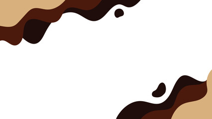 chocolate and milk splash border frame