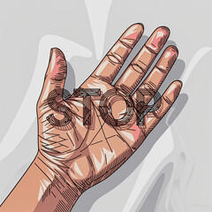 Stop gesture: A visual call to stop