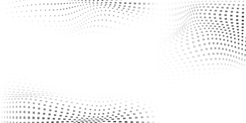 Vector rectangle mesh gradient texture. Vanishing polka dot modern abstract