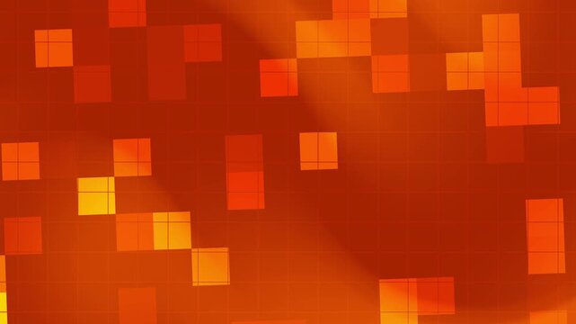Abstract pixel art grid in orange and yellow hues. Perfect for backgrounds, digital designs, website banners, and geometricthemed projects.