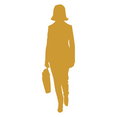 Businesswoman walking with briefcase