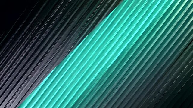 Abstract diagonal lines in gradient of dark grey to bright teal
