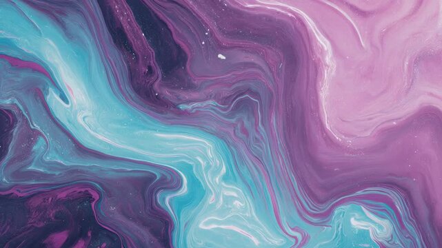 Violet cyan liquid marble paint swirl abstract macro texture fluid ink wave pastel dreamy modern smooth flow pattern artistic acrylic gradient - Powered by Adobe