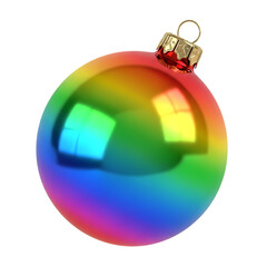 Vibrant rainbow Christmas ornament for festive holiday celebrations