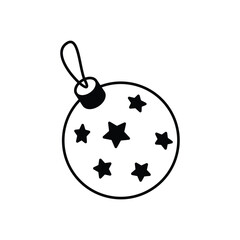 Obraz premium Christmas Balls icon clean and modern vector illustration
