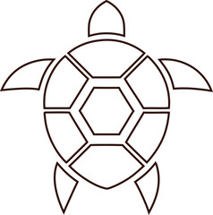 Obraz premium Modern turtle line art illustration, ideal for logo design, tattoo art, and beach or ocean-inspired projects.
