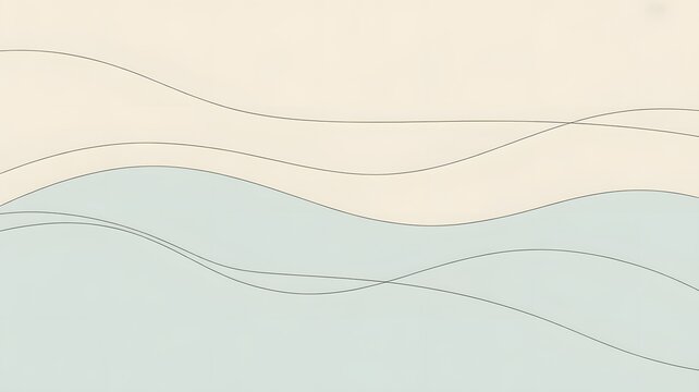 Minimalist abstract wave design with dotted lines in soft pastel colors, creating a subtle and calming effect, perfect for backgrounds, invitations, and web design isolated on white background