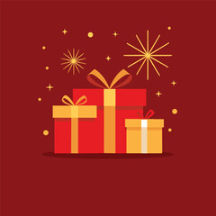 Fototapeta premium gift box with red ribbon