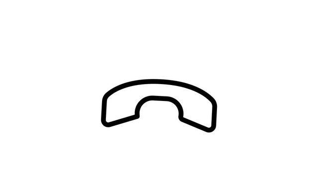 Incoming call notification with blinking phone icon