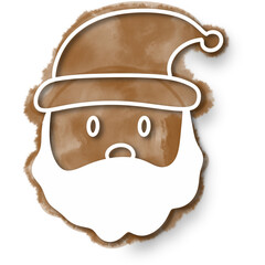 Gingerbread Santa Cookie – Cute Christmas Treat Illustration