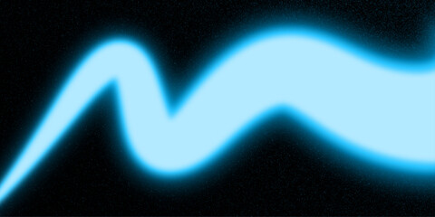 Bright blue abstract vector background illustration with a curving light wave design and motion line art