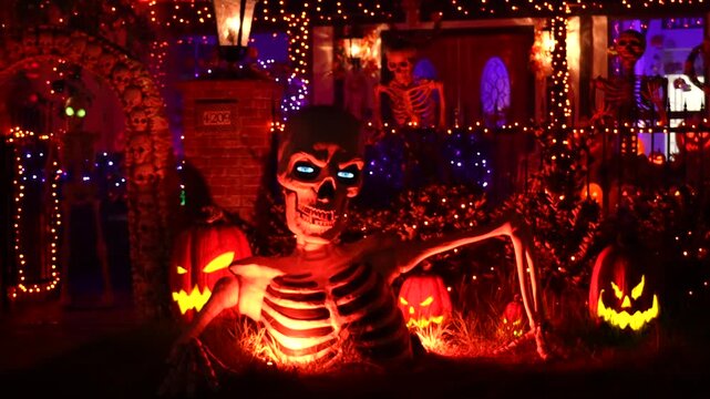 Skeleton Decoration in front yard