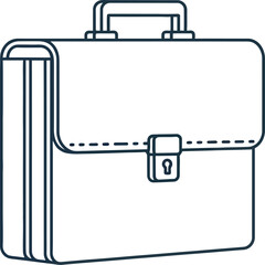 Classic briefcase illustration representing business and professional work