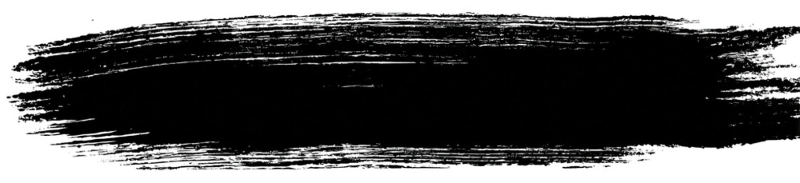 Textured black horizontal brush stroke with distressed edges and noise