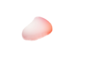 Soft, glowing, pinkish-white organic shape on black background
