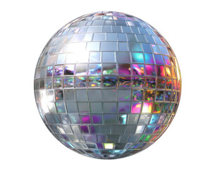 Reflective mirrored sphere with dazzling multicolored light displays