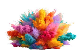 Fototapeta premium Vibrant explosion of colorful powder against black background