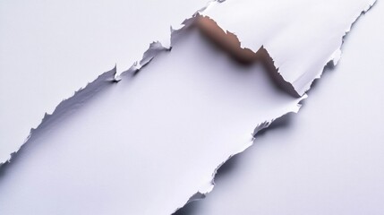 Ripped white paper texture background.