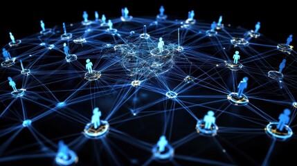 A global network of interconnected people.