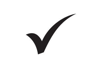 black right tick check mark icon vector flat style icon, checkmark icon. © MASUM123