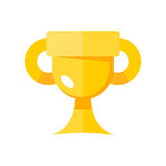 Yellow gold trophy icon vector design