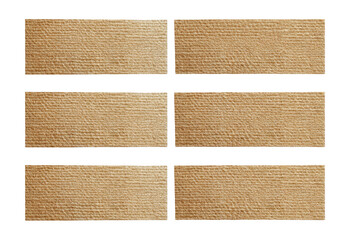 Six rectangular textured panels on a black background