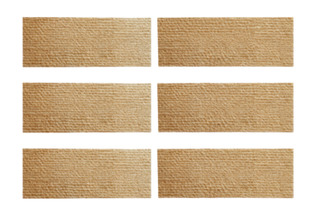 Six rectangular textured panels on a black background
