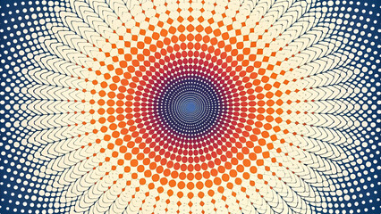 Abstract halftone pattern background with colorful gradient circles design