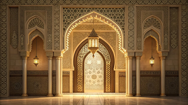 Islamic architecture interior design arabic pattern mosque ramadan kareem art