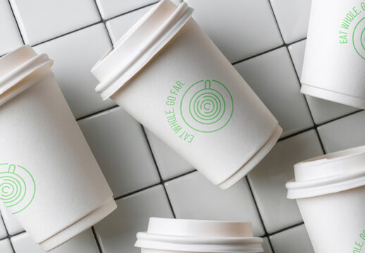 Eco-friendly Coffee Cup Mockup Psd