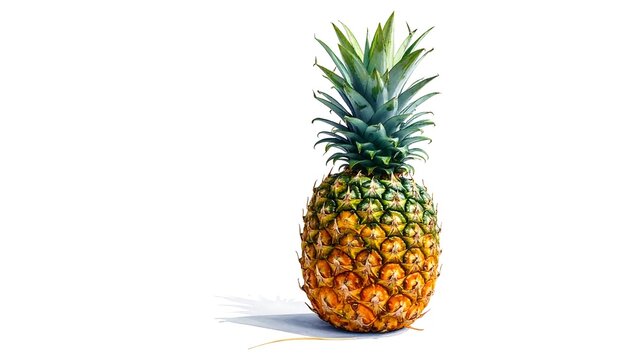 Ripe tropical fruit with vibrant colors on a white backdrop