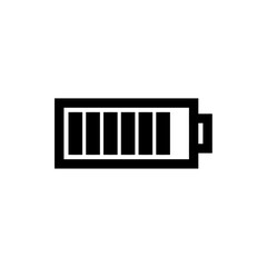 Vector Full Battery Icon – Charged, Power Supply, Energy Level, Device, Technology Status, Recharge, Electronics Symbol
