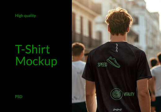 High-quality Athletic T-shirt Mockup Psd