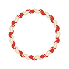 Obraz premium Candy Cane Circle Frame