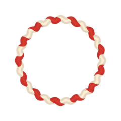 Obraz premium Candy Cane Circle Frame