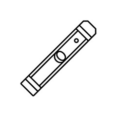 Outline of a bubble level tool on transparent background