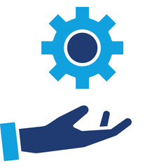 Service Request Flat Blue Icon